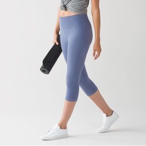 Lululemon-Flow & Go Crop pants in Peri-Purple